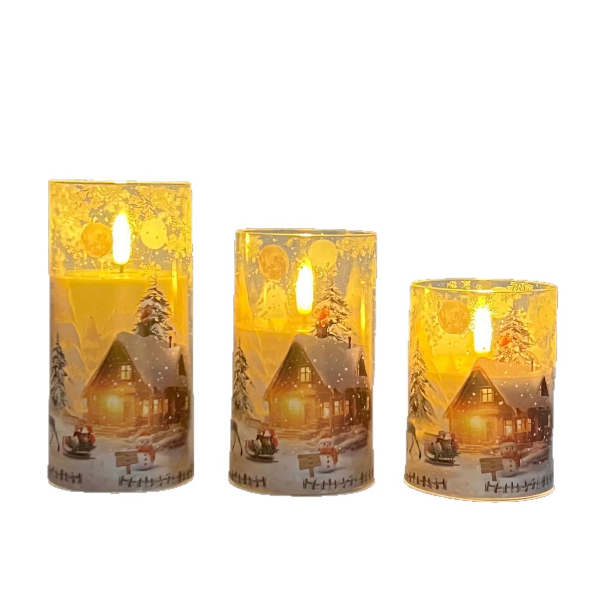LED-Weihnachtskerzen-Set mit Fernbedienung