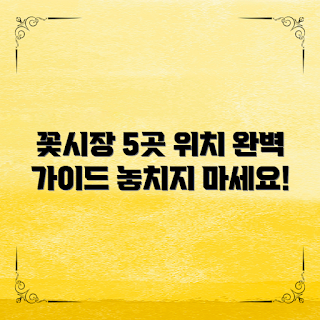 꽃시장위치, 꽃시장 정보, 추천 꽃시장, 꽃시장 투어, 서울 꽃시장