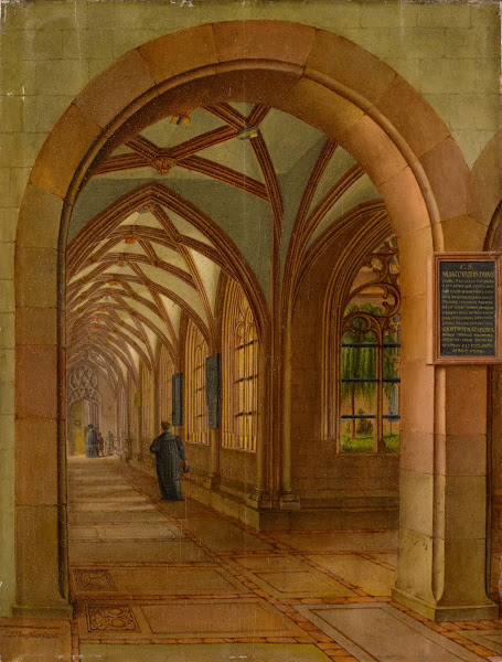 View into the Cloister of the Cathedral of Basel 1865