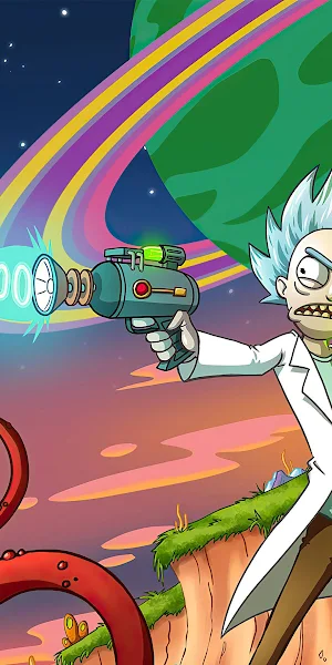 Rick and Morty, Portal, Monster, Cartoon 4K Wallpaper Background