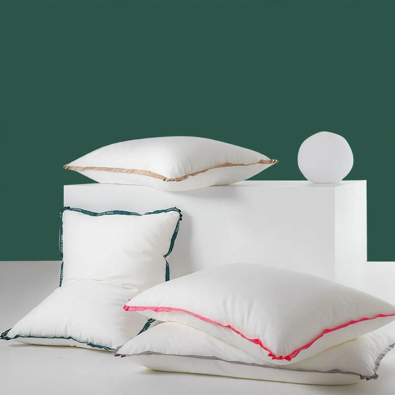 Flat neck support pillow with soy fiber