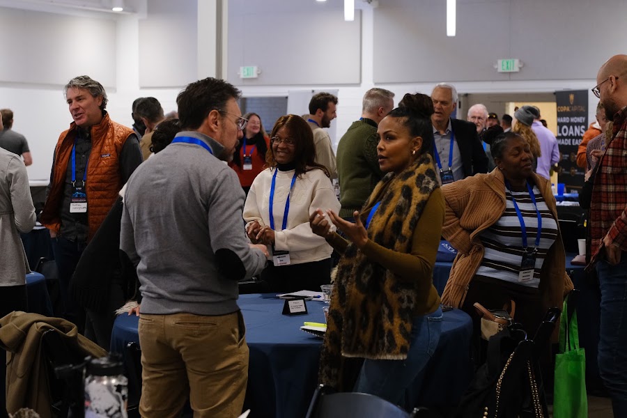A busy networking floor at Colorado RE•CON