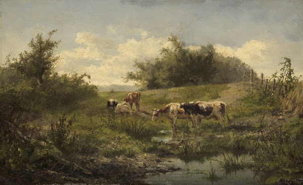 Cows at a Pond 1856   1858