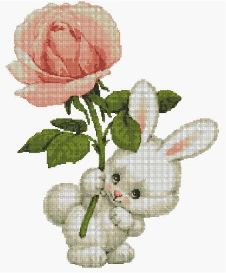CMP DW017 Rabbit And Roses