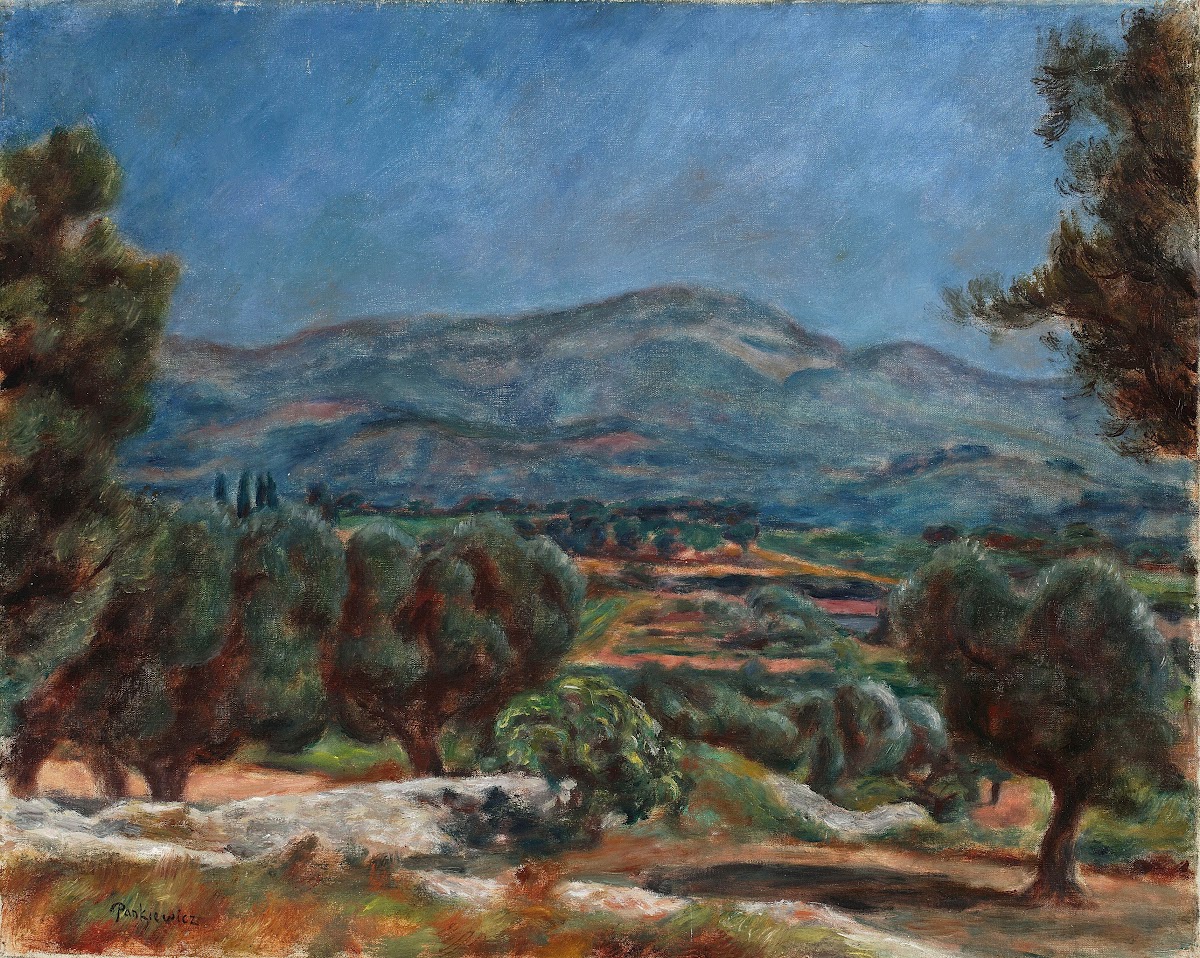 Landscape from Sanary with the view of the mountains 1926