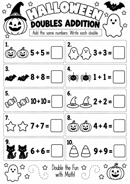 Halloween Doubles Addition
