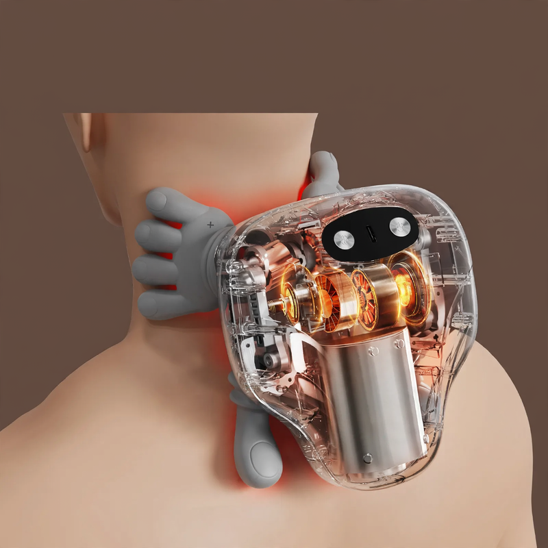 Neck massage device with heat function, model YZ-1886