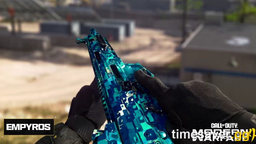 MW4 Empyros mastery camo shown on a weapon in-game — one of the nine confirmed mode-Mastery finishes