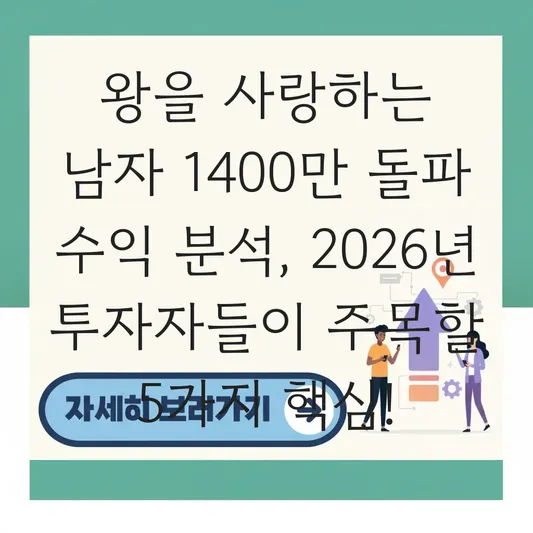 왕을 사랑하는 남자 1400만 돌파 수익 분석