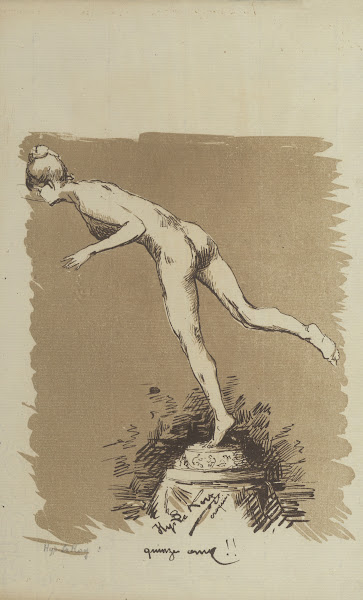 Tuimelende Vrouw Op Een Sokkel 1887