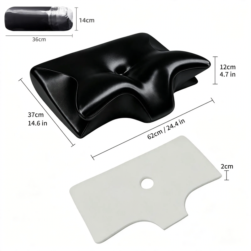 Neck support pillow, butterfly shape, memory foam
