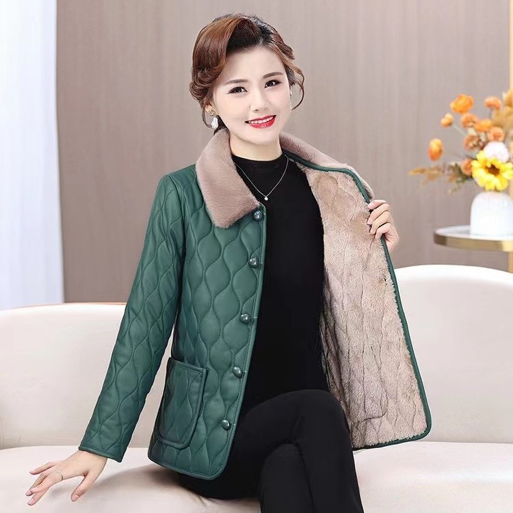 Women's winter jacket, quilted, for mothers, elegant