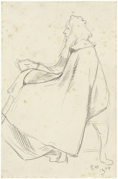 Zittende vrouw met hoofddoek 1904