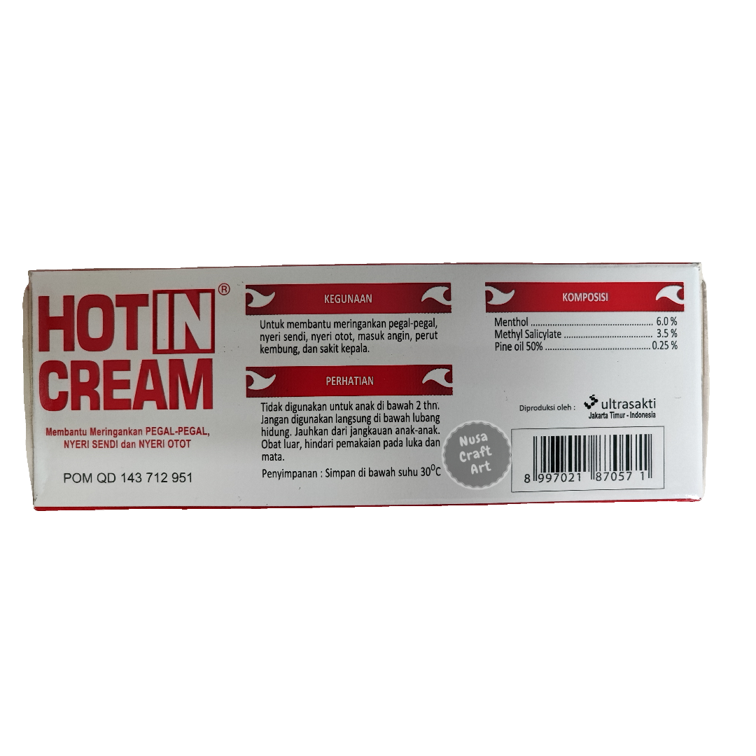 Alternative view of Hot In Cream Muscle Joint Pain Flautelence Relief Non-Sticky Ointment 60 gr