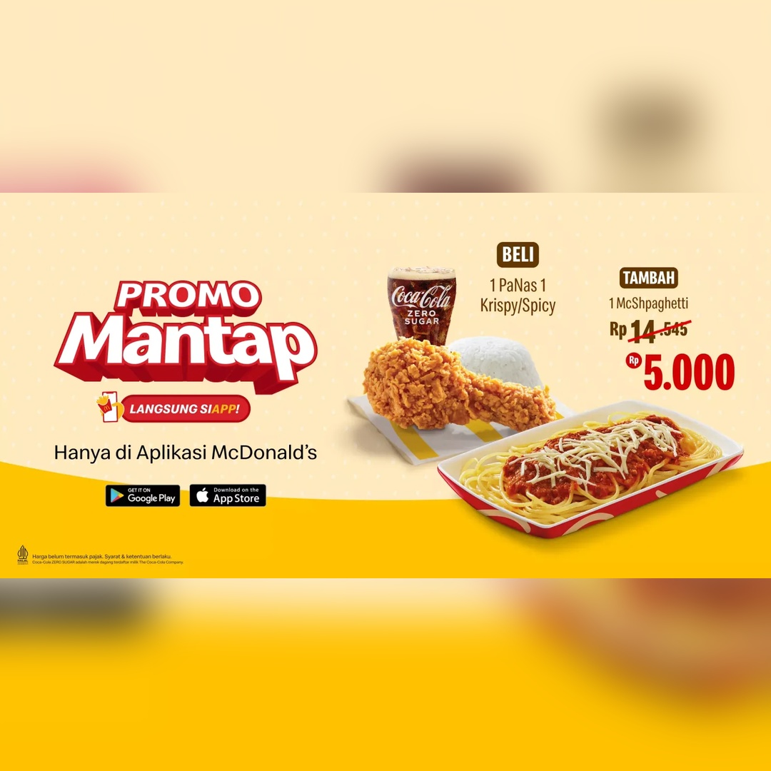 Tambah McSpaghetti cuma Rp5.000