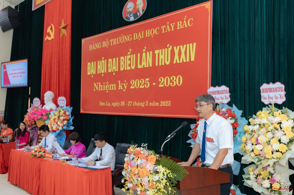 Đảng bộ Trường Đại học Tây Bắc tổ chức thành công Đại hội Đại biểu Đảng bộ Trường Đại học Tây Bắc lần thứ XXIV, nhiệm kỳ 2025 - 2030