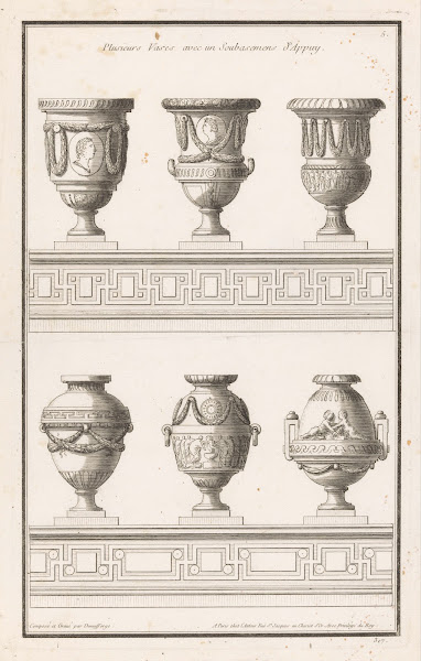 Plusieurs Vases avec un Soubasemens sAppuy 1767
