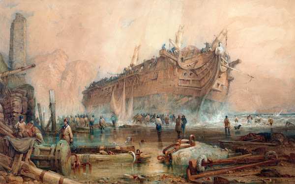 Wreck of an East Indiaman