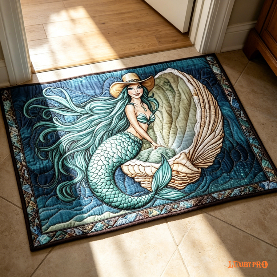 Free-Stitch Quilted Entryway Floor Mat