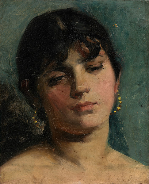 Portrait Sketch of a Young Girl 1885