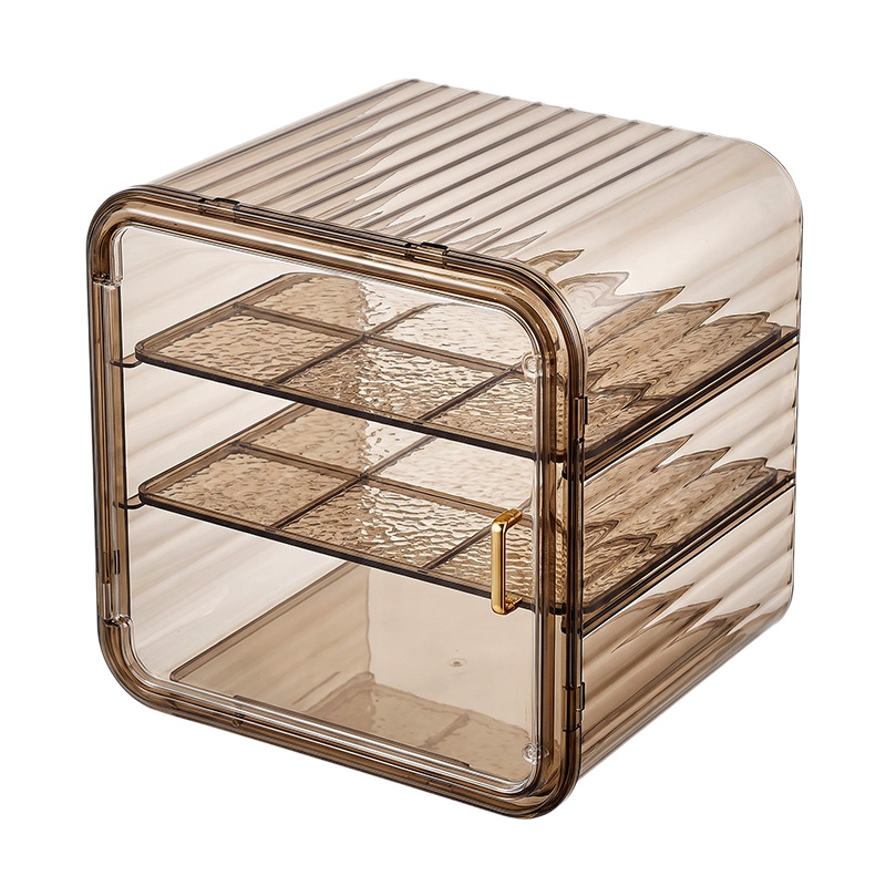 Plastic Glass Cabinet with Doors, 2–4 Levels