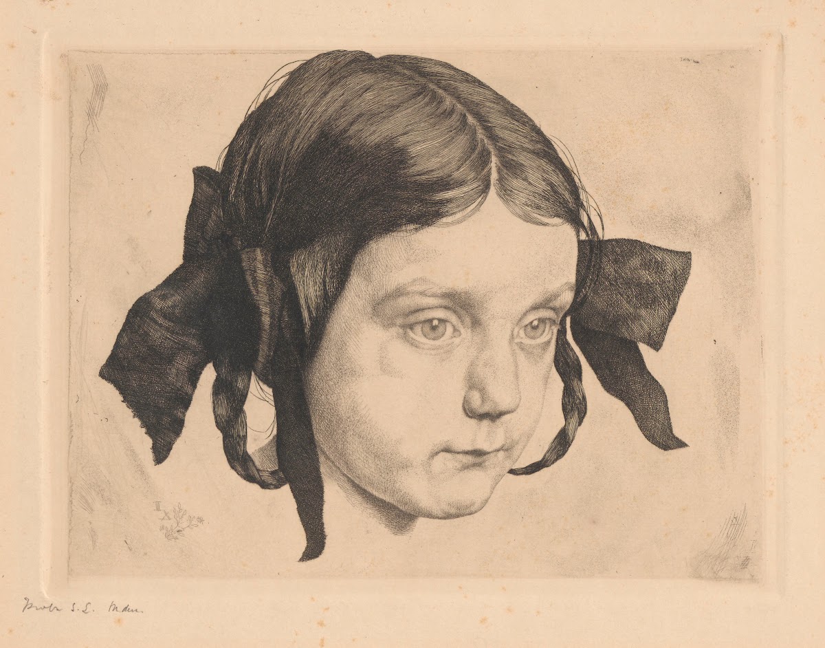 Portrait of Eva Lipinsky artists daughter at the age of six 1917