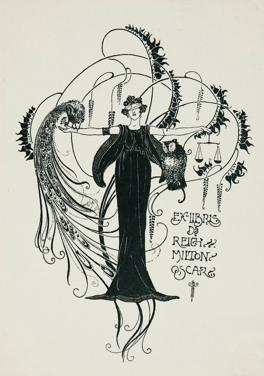 Bookplate of Dr Reich Milton Oscar 1906