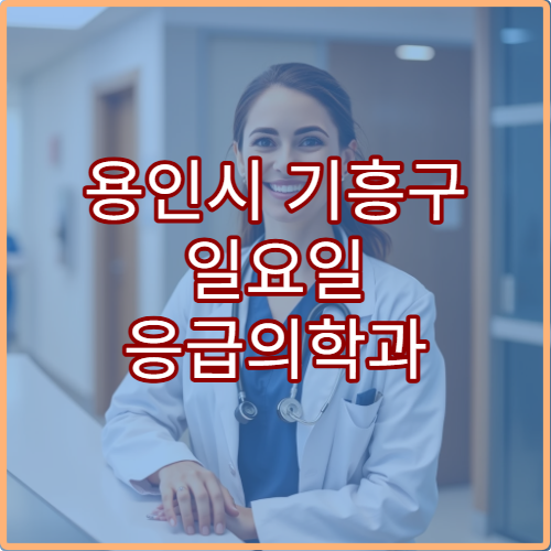 용인시 기흥구 일요일 응급의학과 진료 병원 응급환자 진료·처치 가능