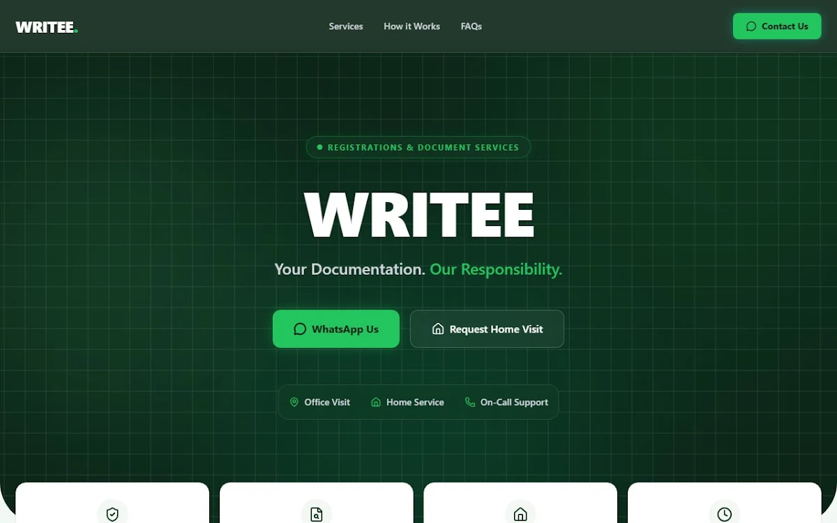Captura de Writee AI