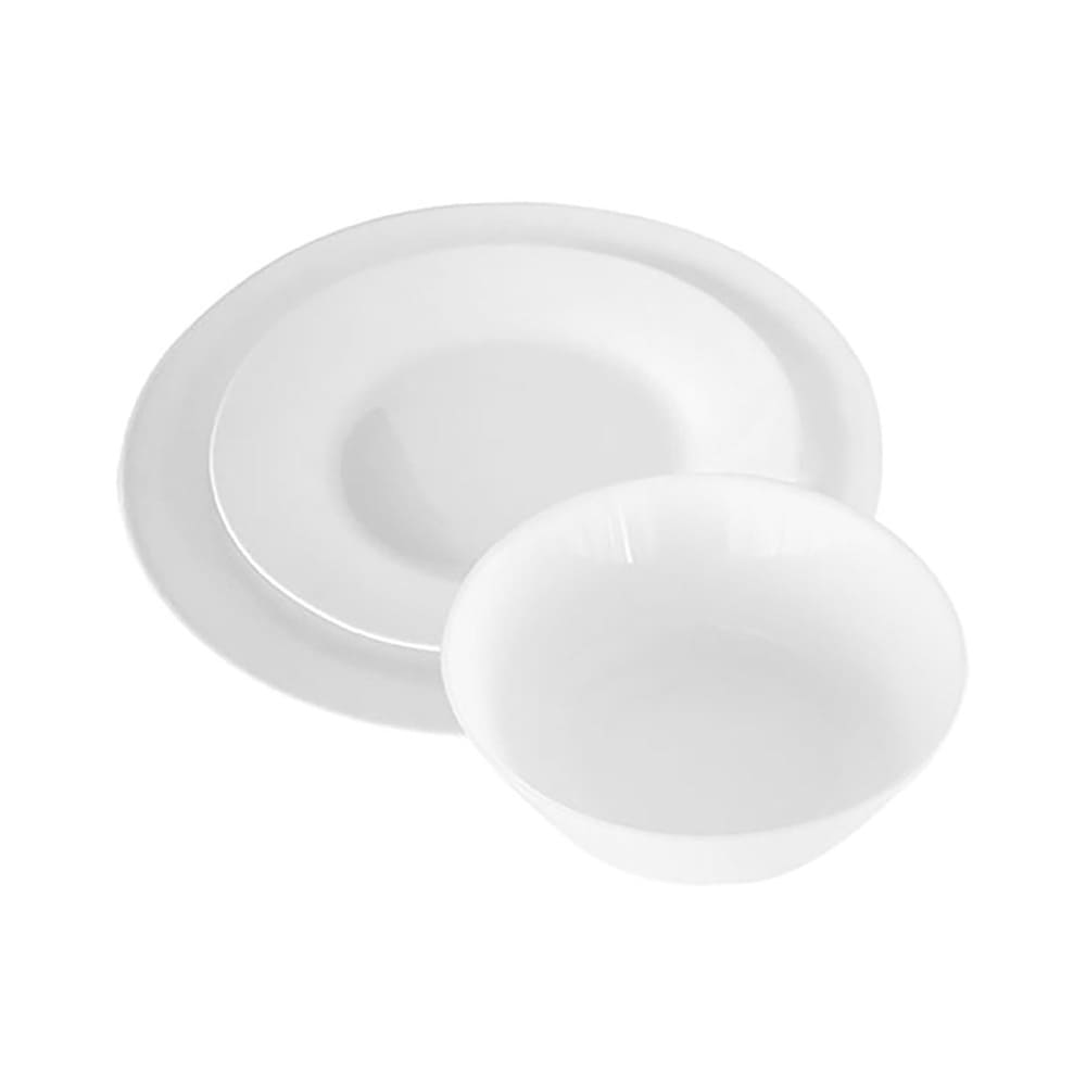 Vajilla de opal Chefmaker™ Montreal color blanco, 16 piezas