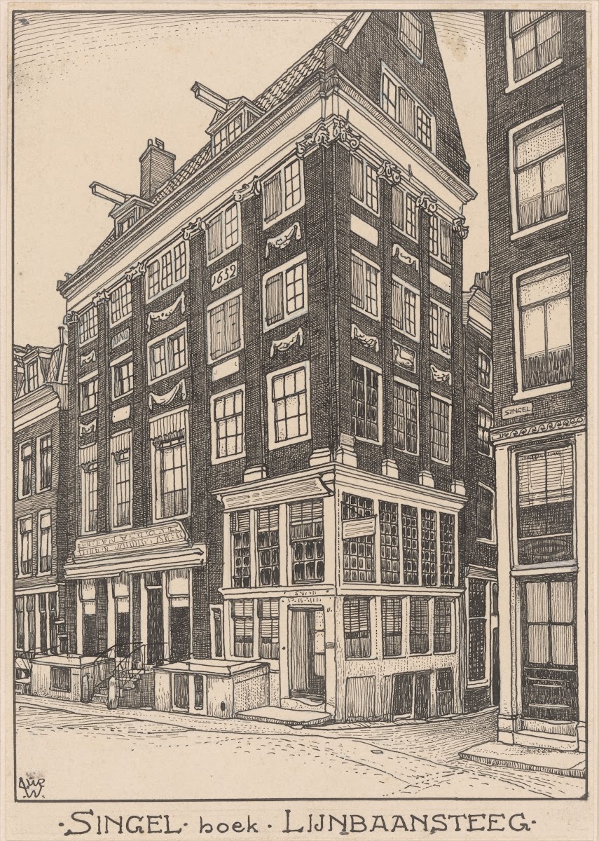 Singel hoek Lijnbaansteeg te Amsterdam 20th century