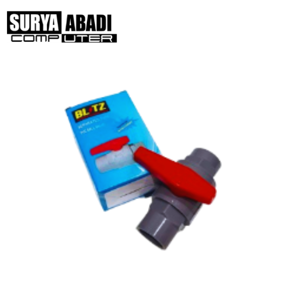 Ball Valve PVC Gagang Merah 3|4