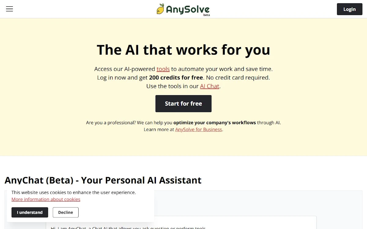 Captura de AnySolve.ai