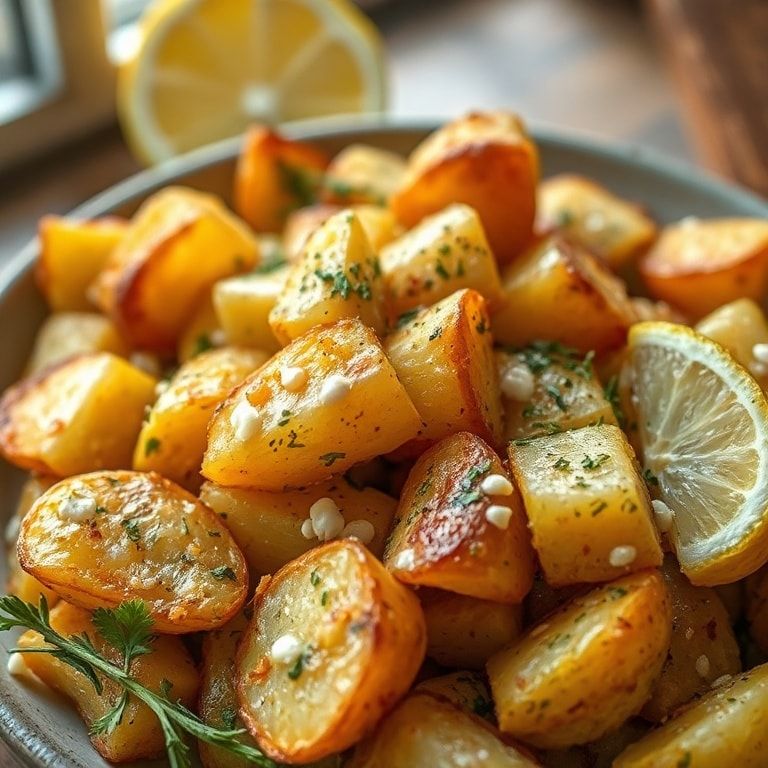 Crispy Greek Lemon Potatoes Authentic Flavor – Easy Homemade Side Dish