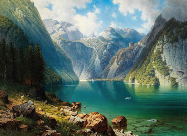 A View Of Lake KöNigssee 1879