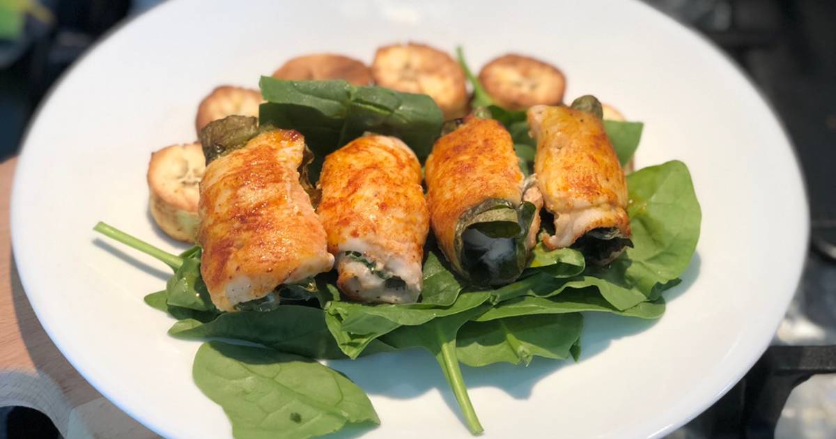 Ức gà cuộn lá lốt nướng Air fryer-Eatclean