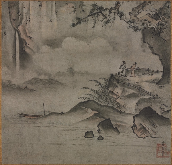 Gazing at a Waterfall early 1500s