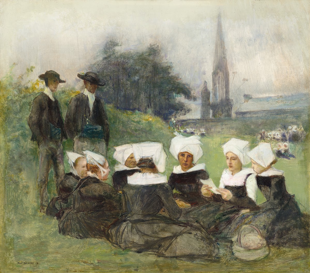 Study for Breton Women at a Pardon c 1887