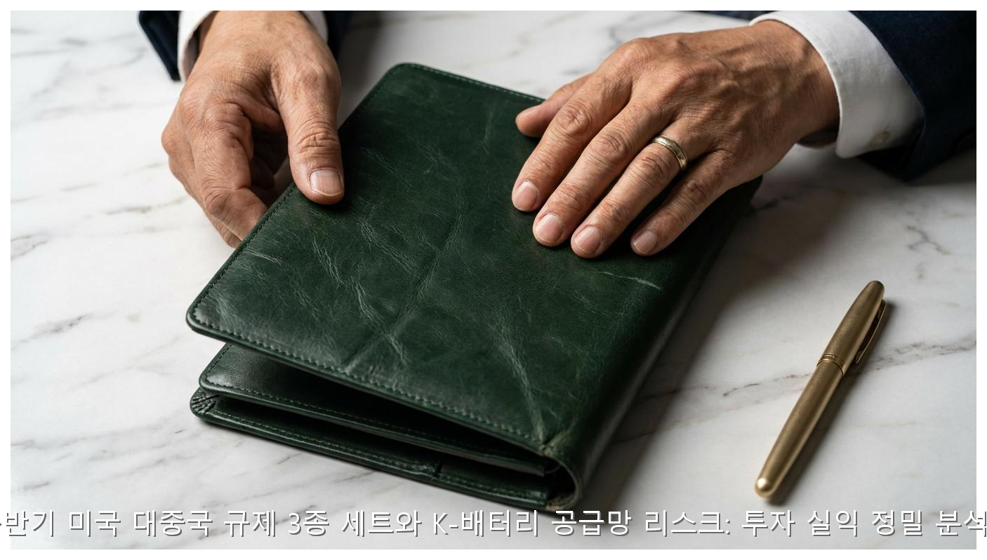 2026 하반기 미국 대중국 규제 3종 세트와 K-배터리 공급망 리스크: 투자 실익 정밀 분석 보고서 핵심 안내 및 분석 인포그래픽 (2)