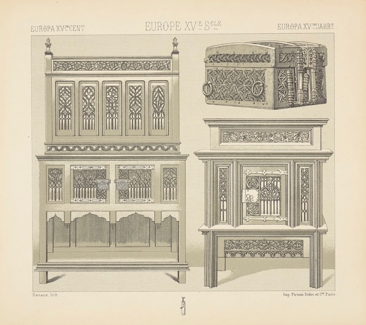 Mobilier dapparat  credences coffres 1876 1888