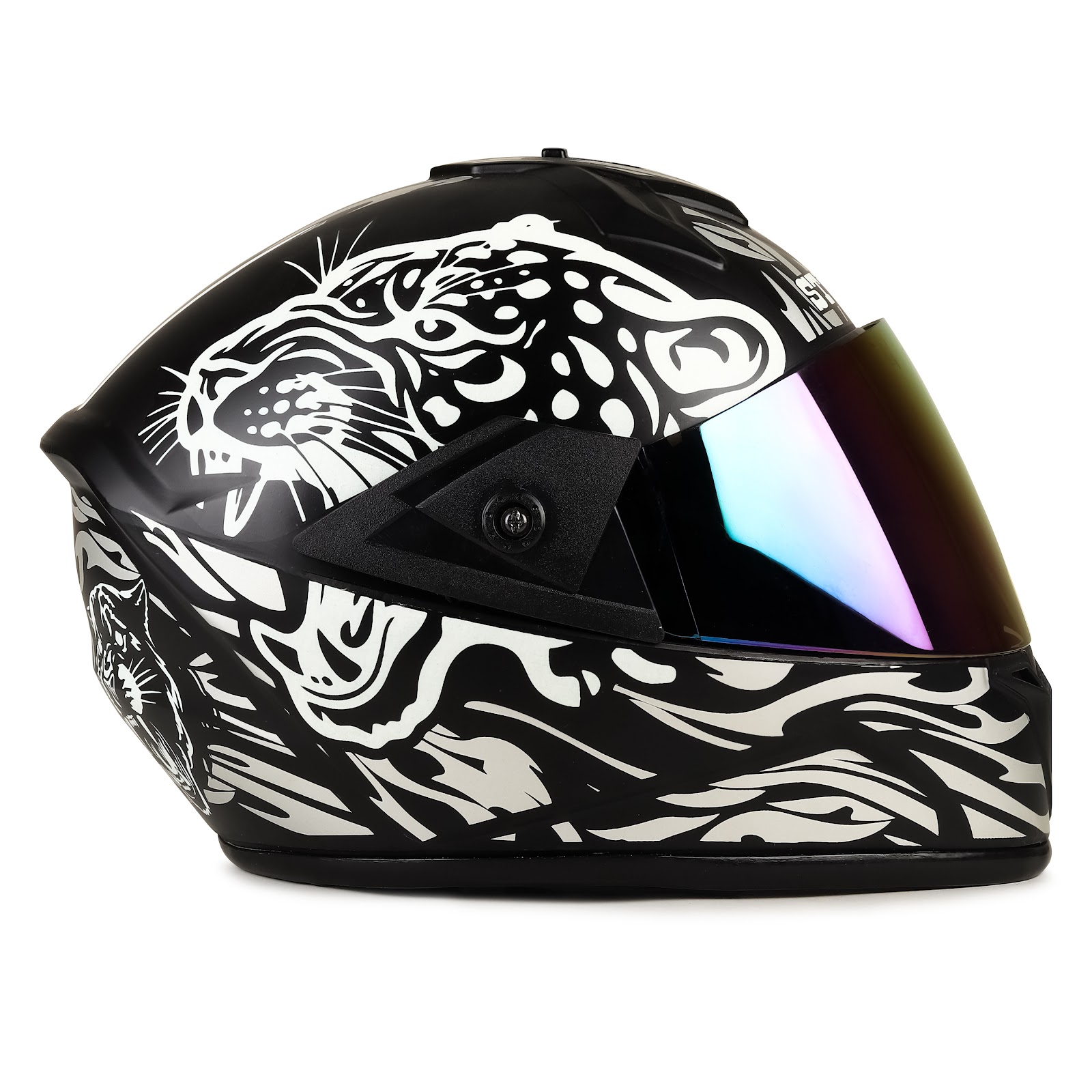 Side profile of the helmet showing aerodynamic shape