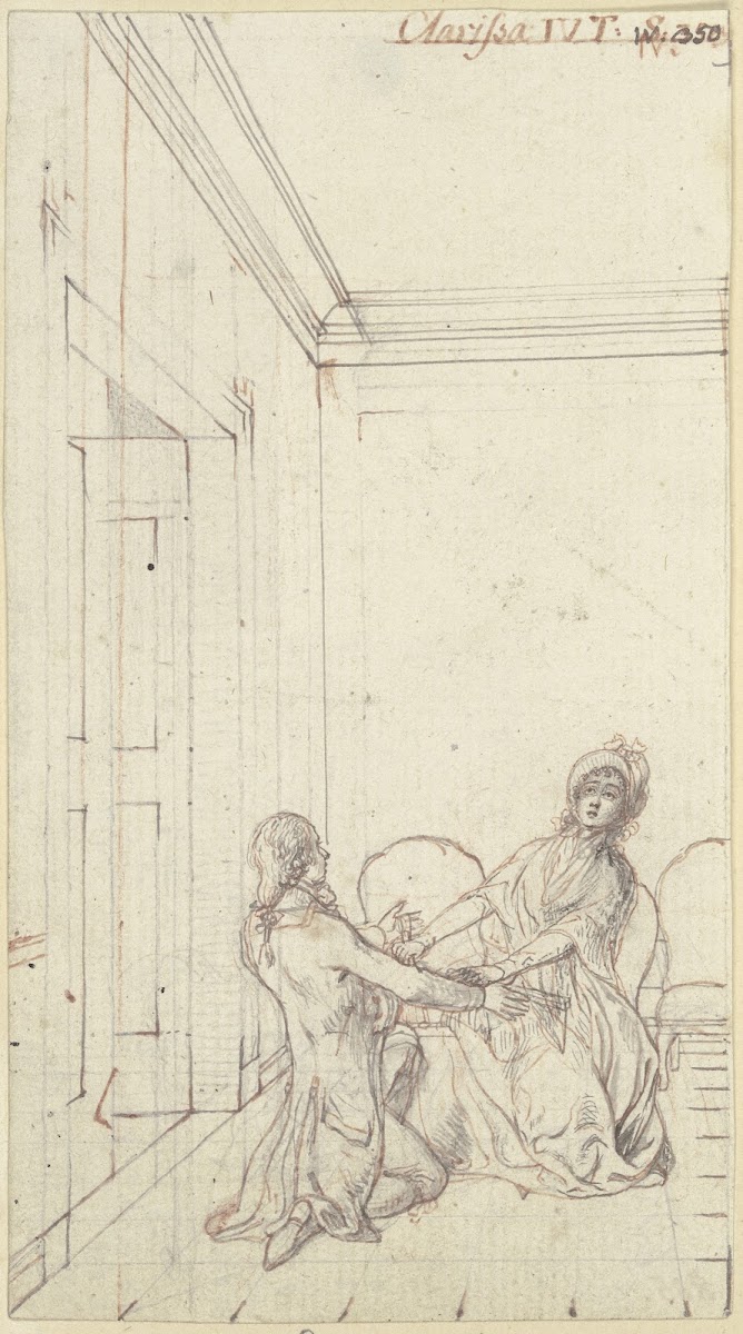 Clarissa sitting on the right ca 1795