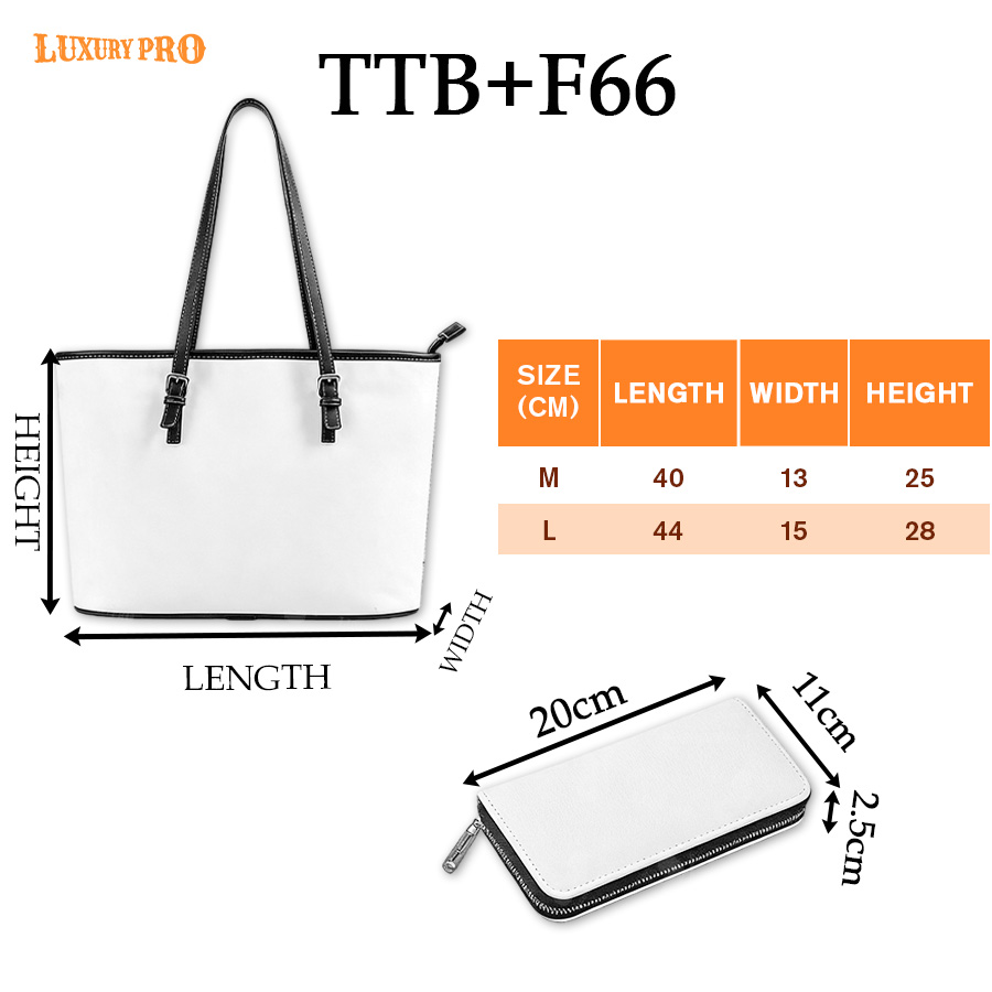 Tote bag+zipper long wallet (hand strap style)