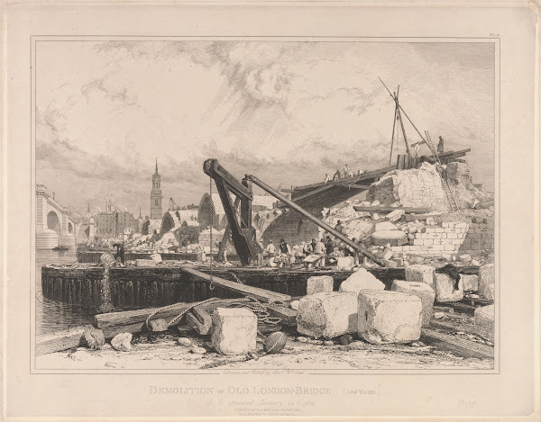 Demolition of Old London Bridge 1832