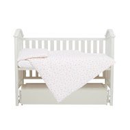 Детское сменное постельное белье 3 эл Twins Romantic Сердечки розовый