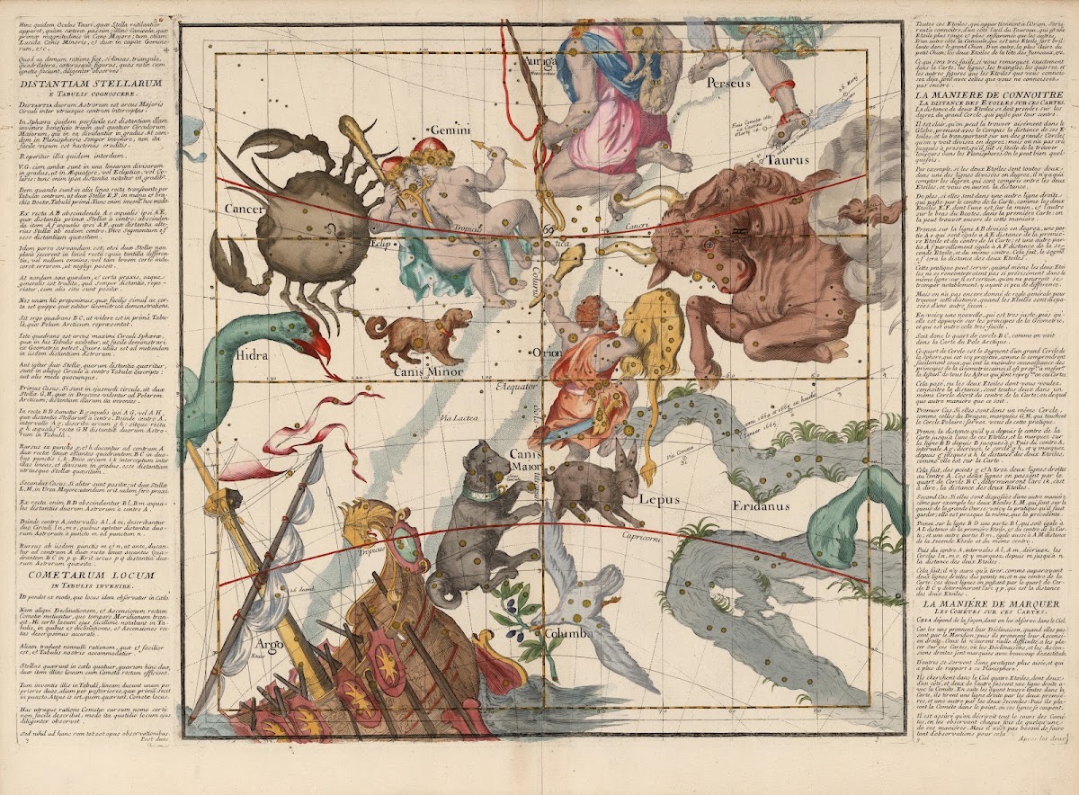 Plate 3 Gemini Orion Taurus and other constellations 1693