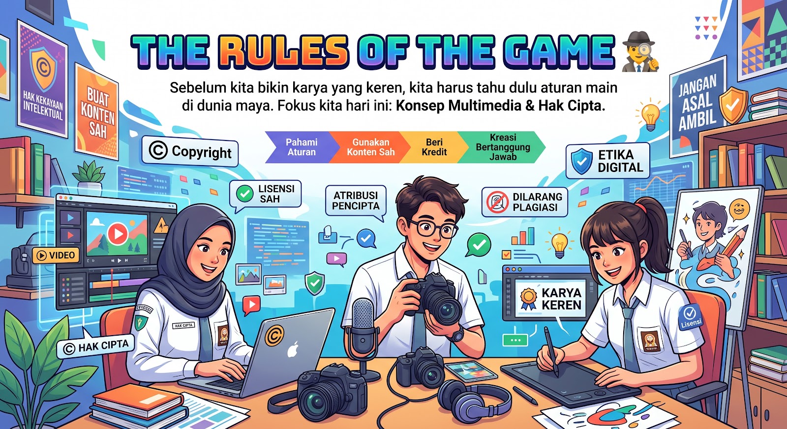 Ilustrasi Social Media Copyright