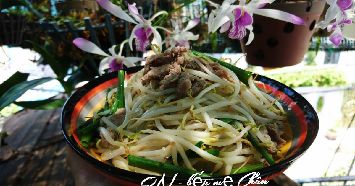 Giá xào thịt bò