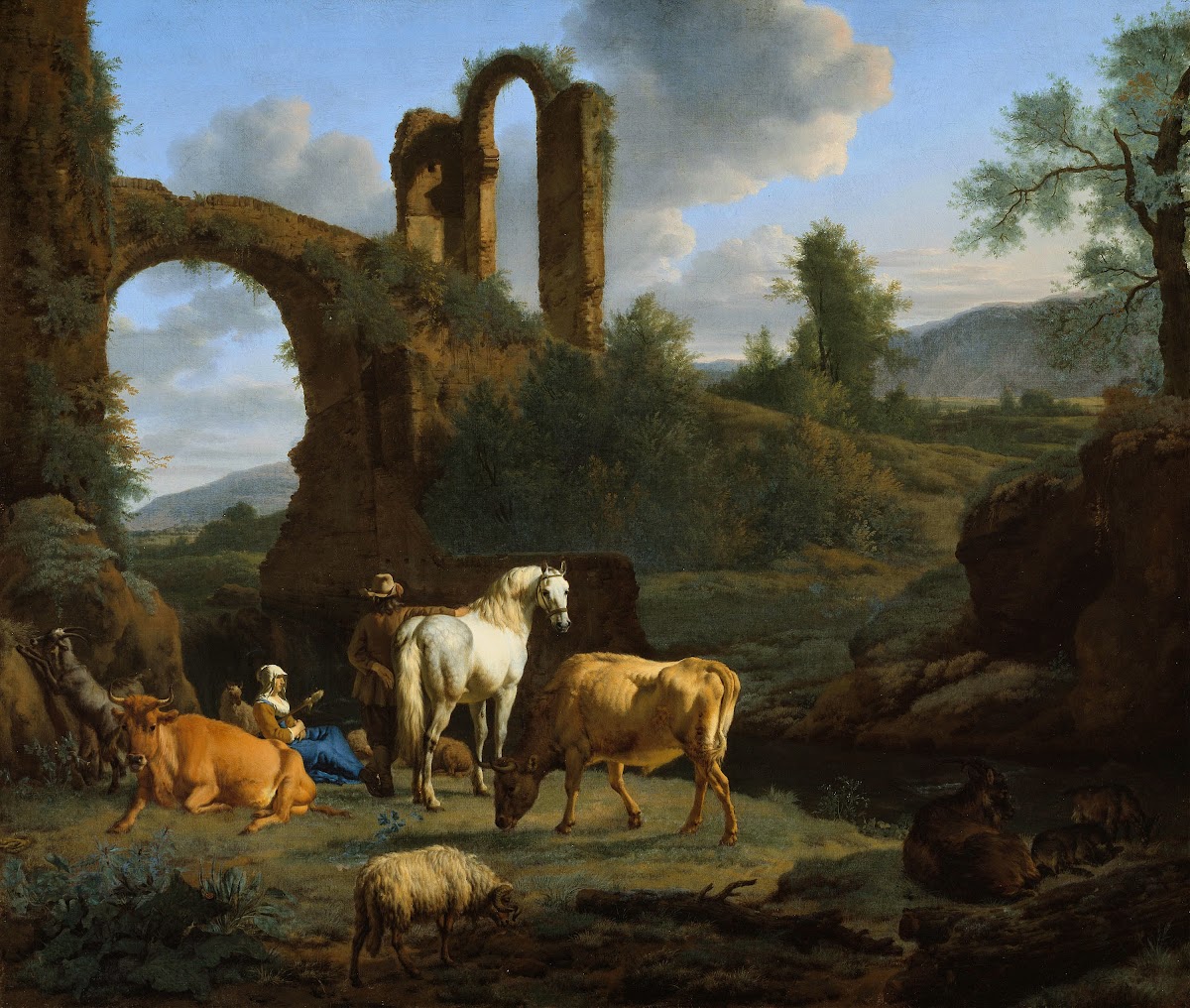 Pastoral Landscape with Ruins 1664