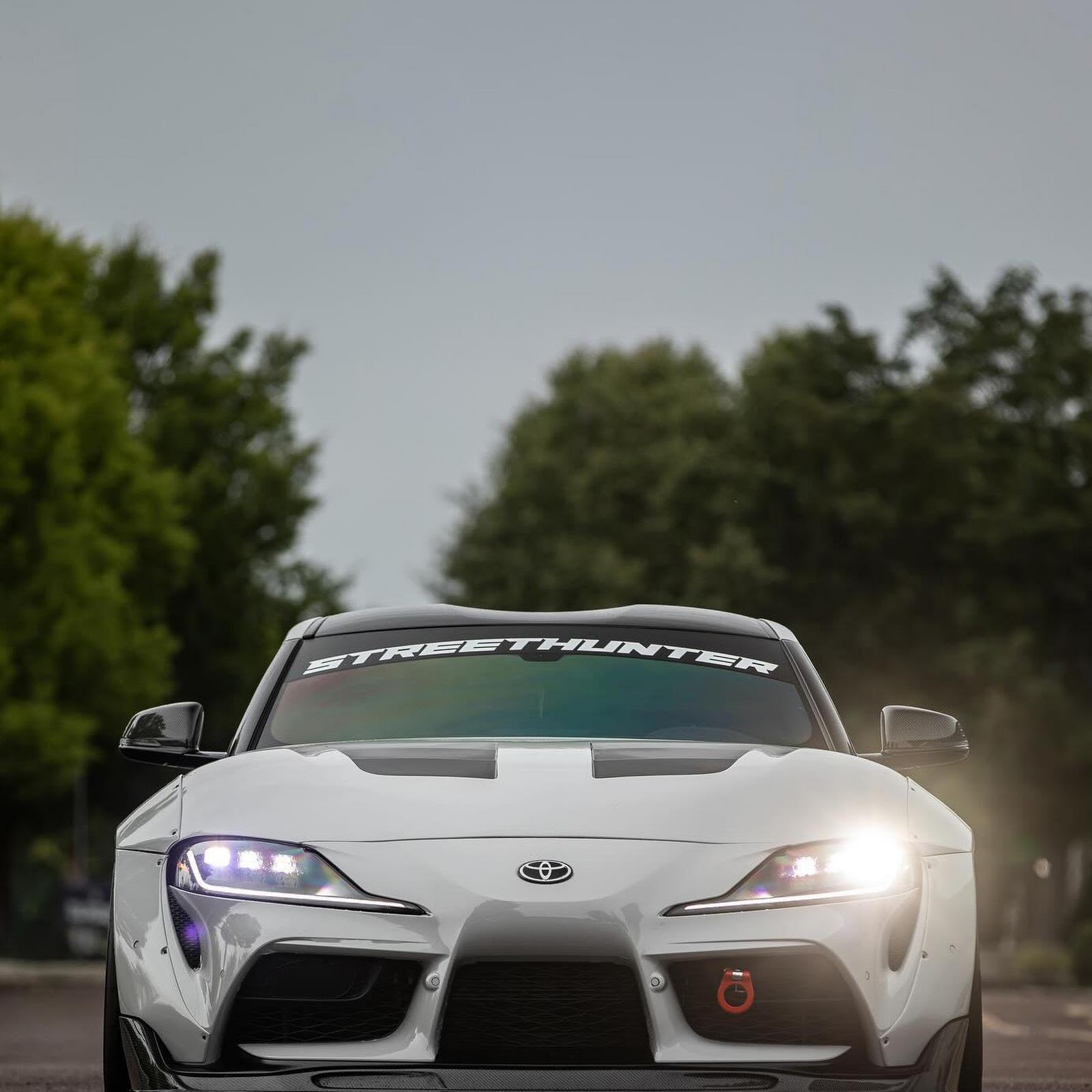 Download White Modified Toyota Supra Street Hunter Full HD iPhone